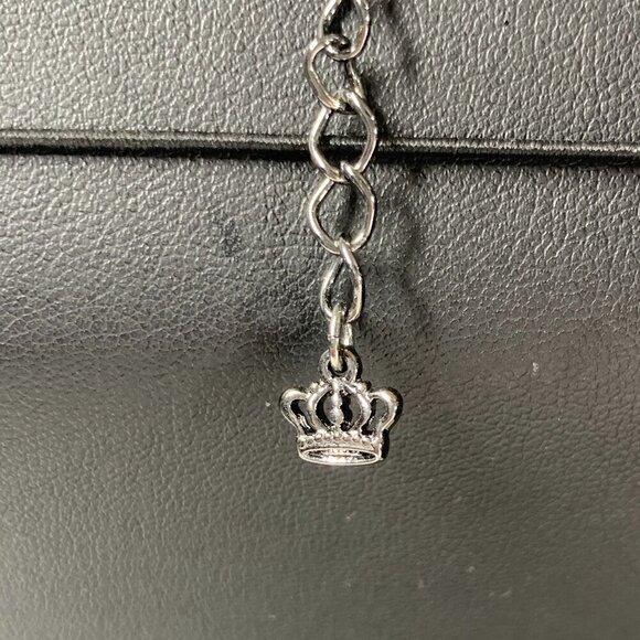 Juicy Couture Chunky Chainlink Riviere Style Necklace Reversible Gold/Silver - Picture 4 of 4